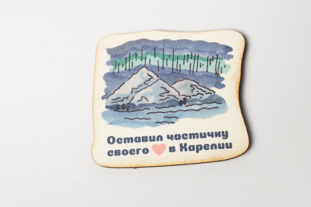 Магниты деревянные «Тёплая Карелия»