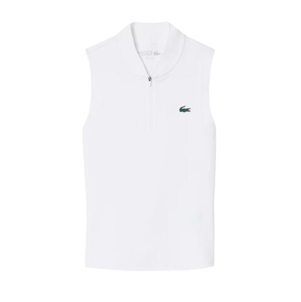 Женское поло Lacoste Sleeveless Ultra Dry Stretch Tennis - white