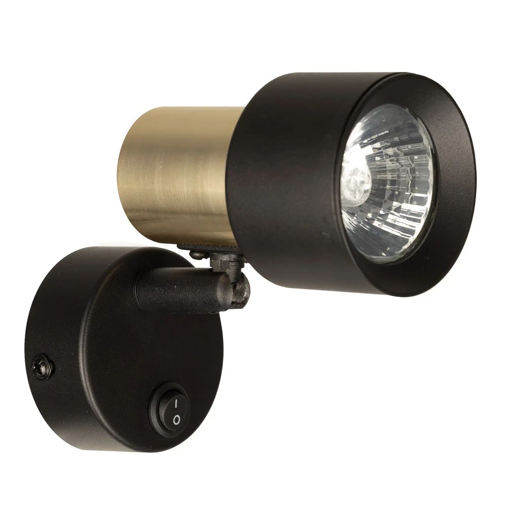 Citilux SAT CL505611 Спот поворотный с выключателем Чёрный+Золото