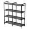 10ССД.4.600 Стеллаж средний двойной 4 полки (1180*400*1328)