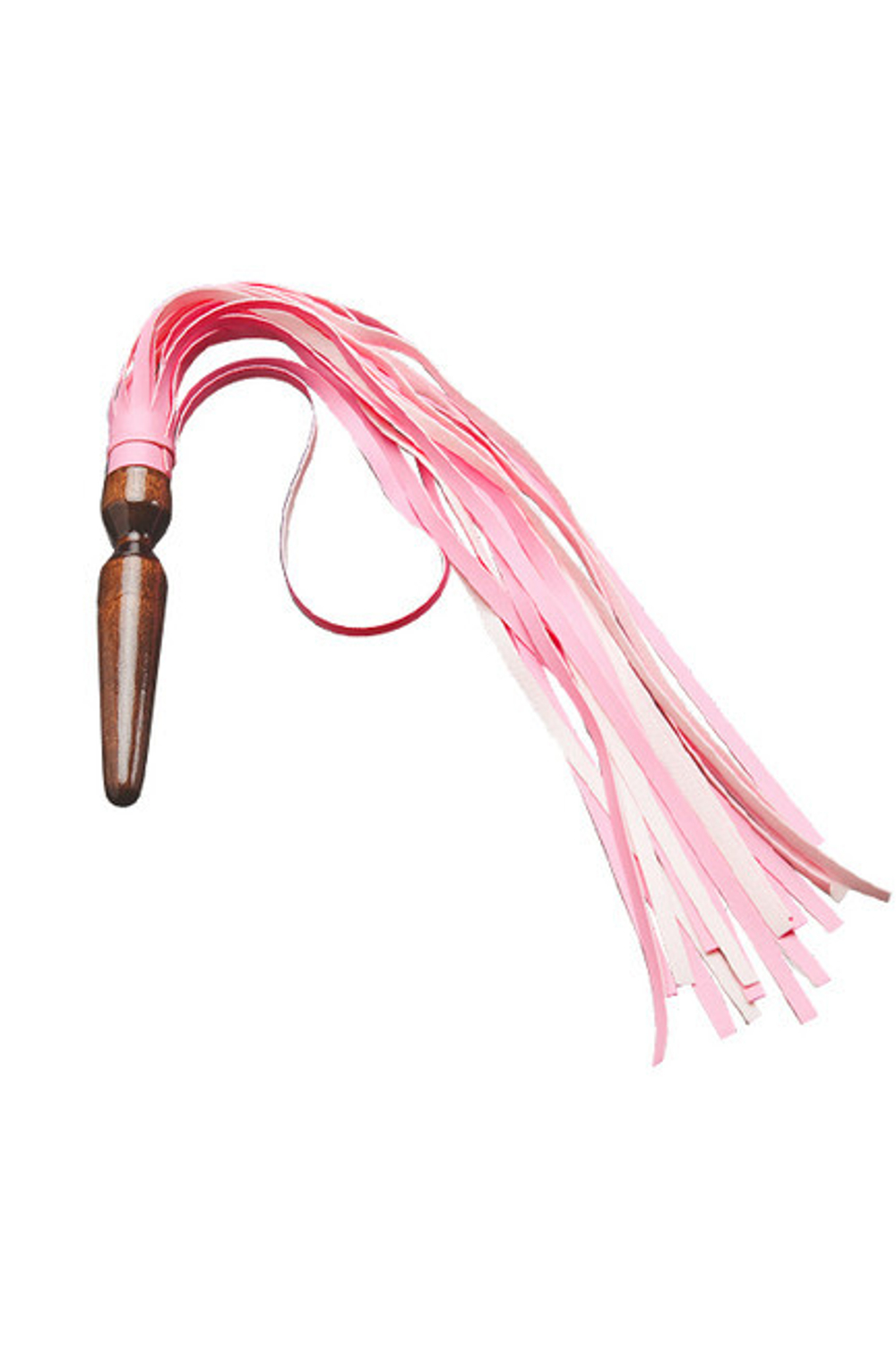 Плеть из искусственной кожи с анальной втулкой "Комета" (розовый) (Цвет: коричневый, розовый)