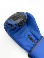 Боксерские перчатки OXXFIRE COMFORT, PVC,  синий/черный