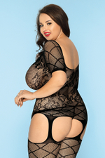 Костюм-сетка и стринги Candy Girl Kookie черные 2XL