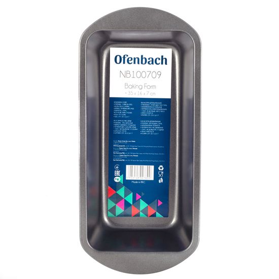 Форма для запекания 35х16х7,5 см. Ofenbach NB 100709 из углеродистой стали с антипригарным покрытием