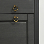 Тумба для обуви Неаполь из сосны, 4 двери с ящиком, 87х169х21 см, серый