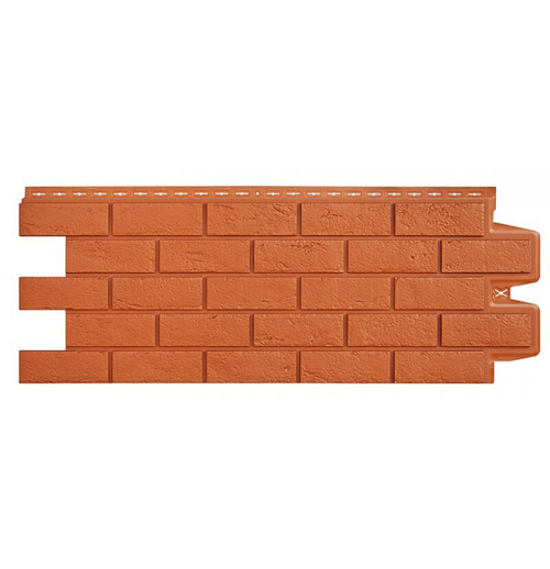 Фасадные панели (Цокольный Сайдинг) Grand Line Кирпич Состаренный CLASSIC Терракотовый