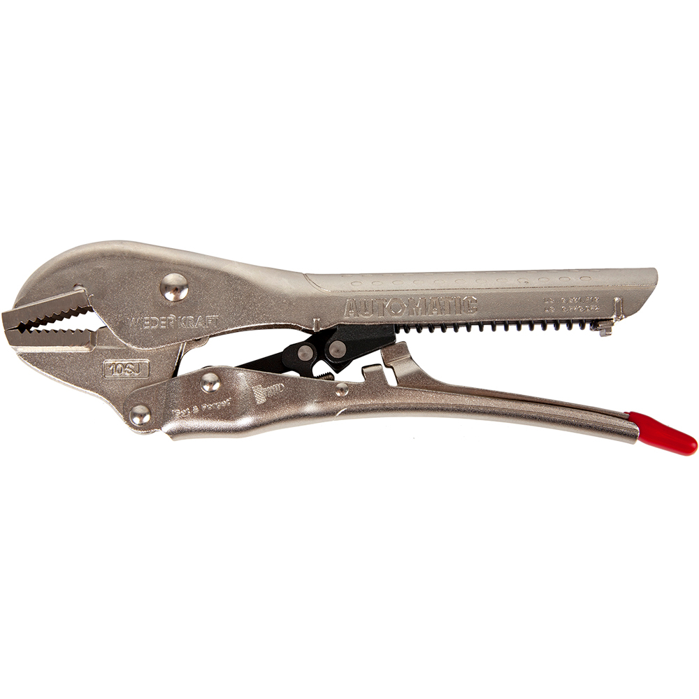 WDK-65074AUTO Зажим  сварочный  С-образный  с  тонкими губками с фиксатором. (275х108х25-30 мм)