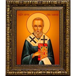 Мирон Тамасский, священномученик, епископ Кипрский. Икона на холсте.