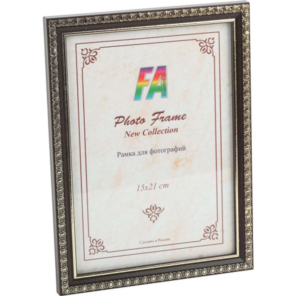 Фоторамка FA Камея 15х21 пластиковая со стеклом цвет венге | FA фототовары