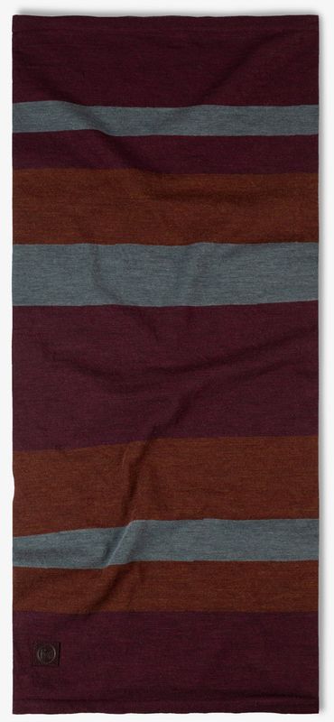 Тонкий шерстяной шарф-труба Buff Wool Move lightweight Mahogany Фото 6