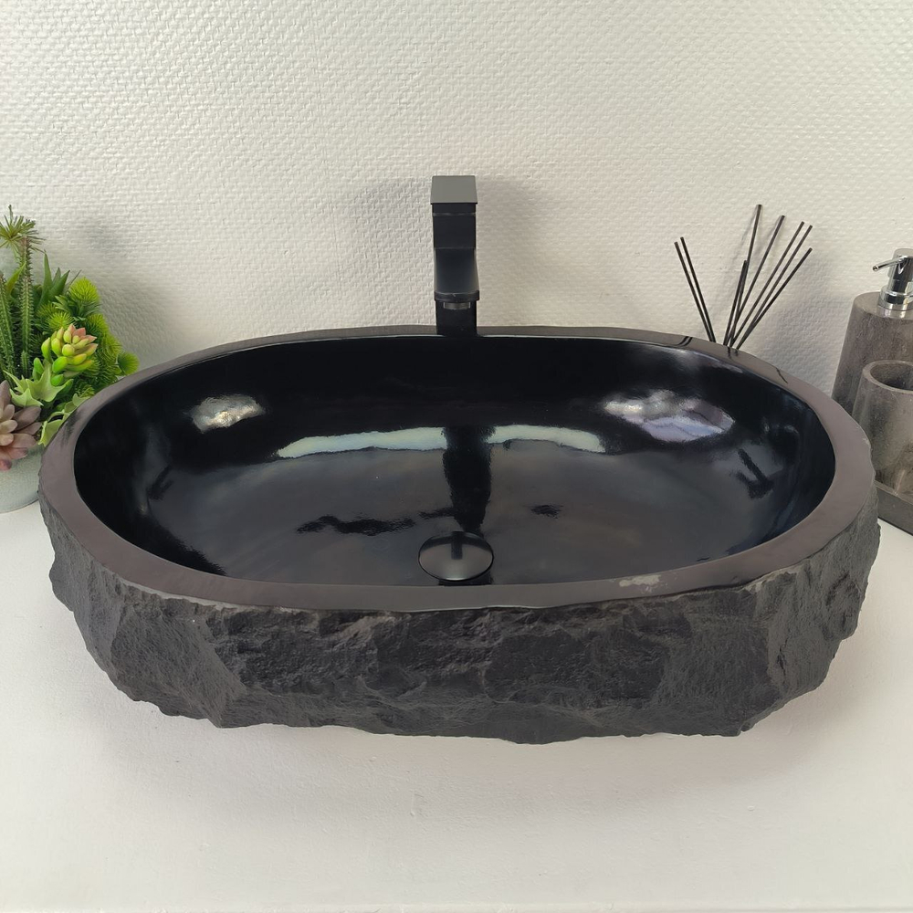 Раковина из андезита Erozy Black EA-64855 66*45*16 0038