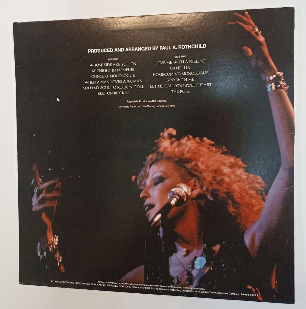 Винтажная виниловая пластинка LP Bette Midler The Rose (Japan 1979)