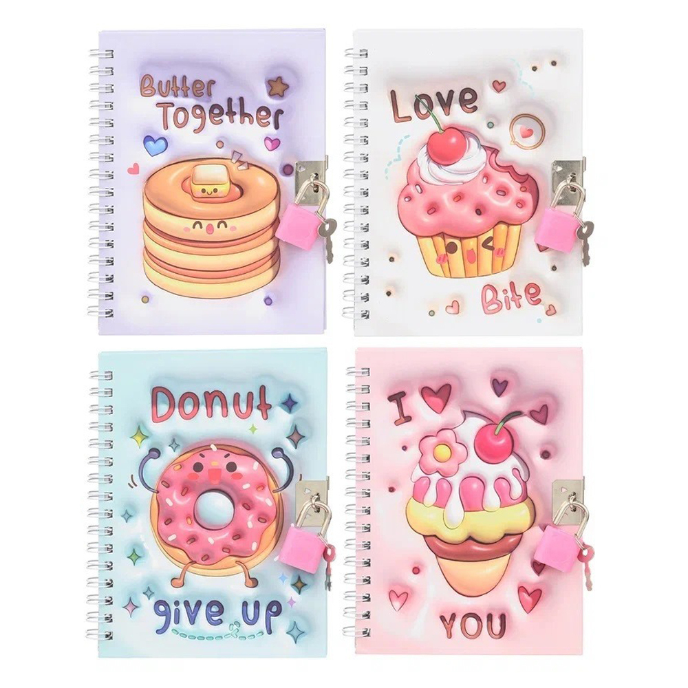 Блокнот Basir, формат А6, серия "Десерт", мягкая обложка, 48 листов, размер 15*11 см