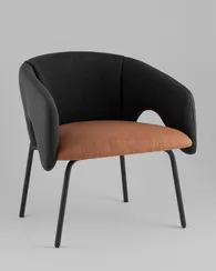 Кресло лаунж Afrida рогожка тёмно-синий терракот