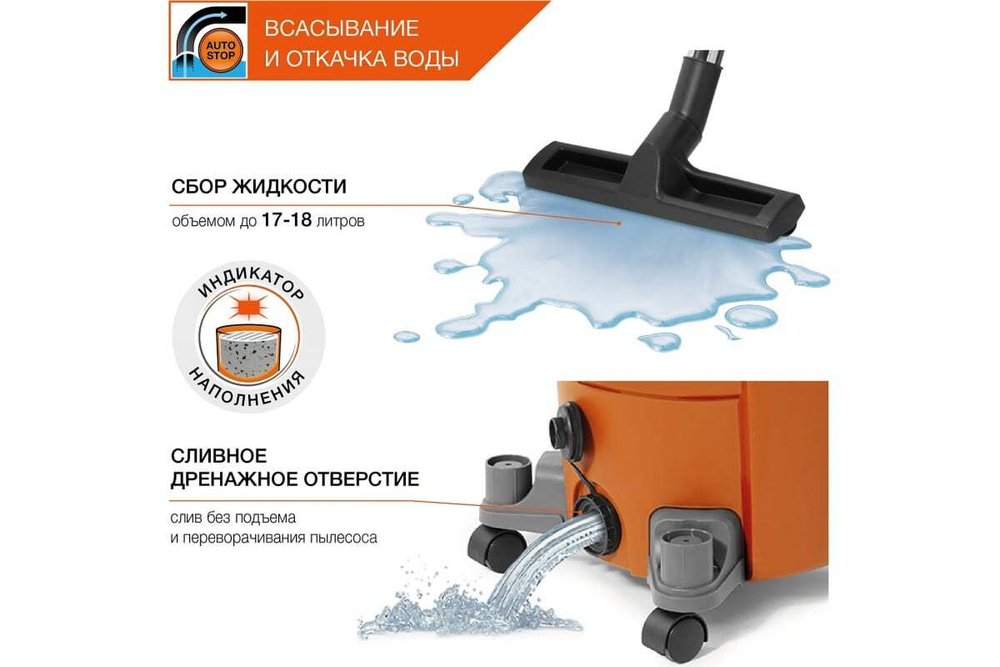Строительный пылесос с системой очистки DAEWOO DAVC 2500SD