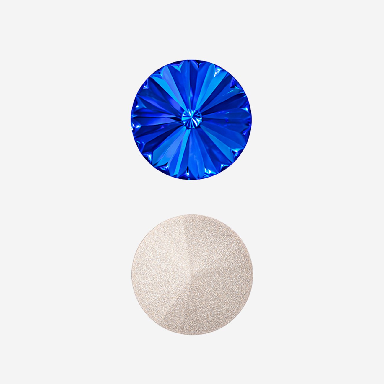 Кристалл Риволи (Rivoli), оттенок "Синий Капри"/"Capri Blue", 10мм