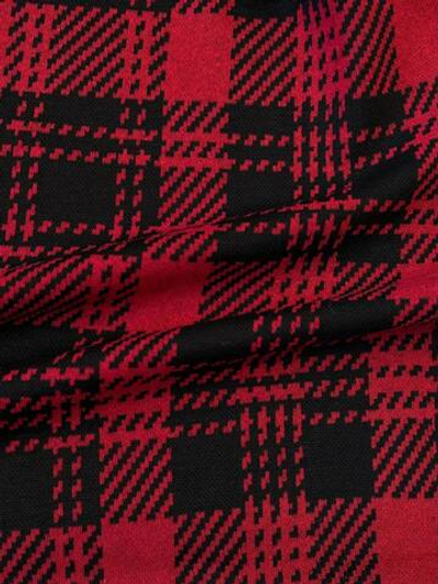 Трикотаж хлопок с п/а и эластаном Ermanno Scervino красный в черную клетку