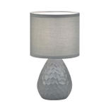 Настольный светильник 1х40Вт Е14, керамика/ткань, серый