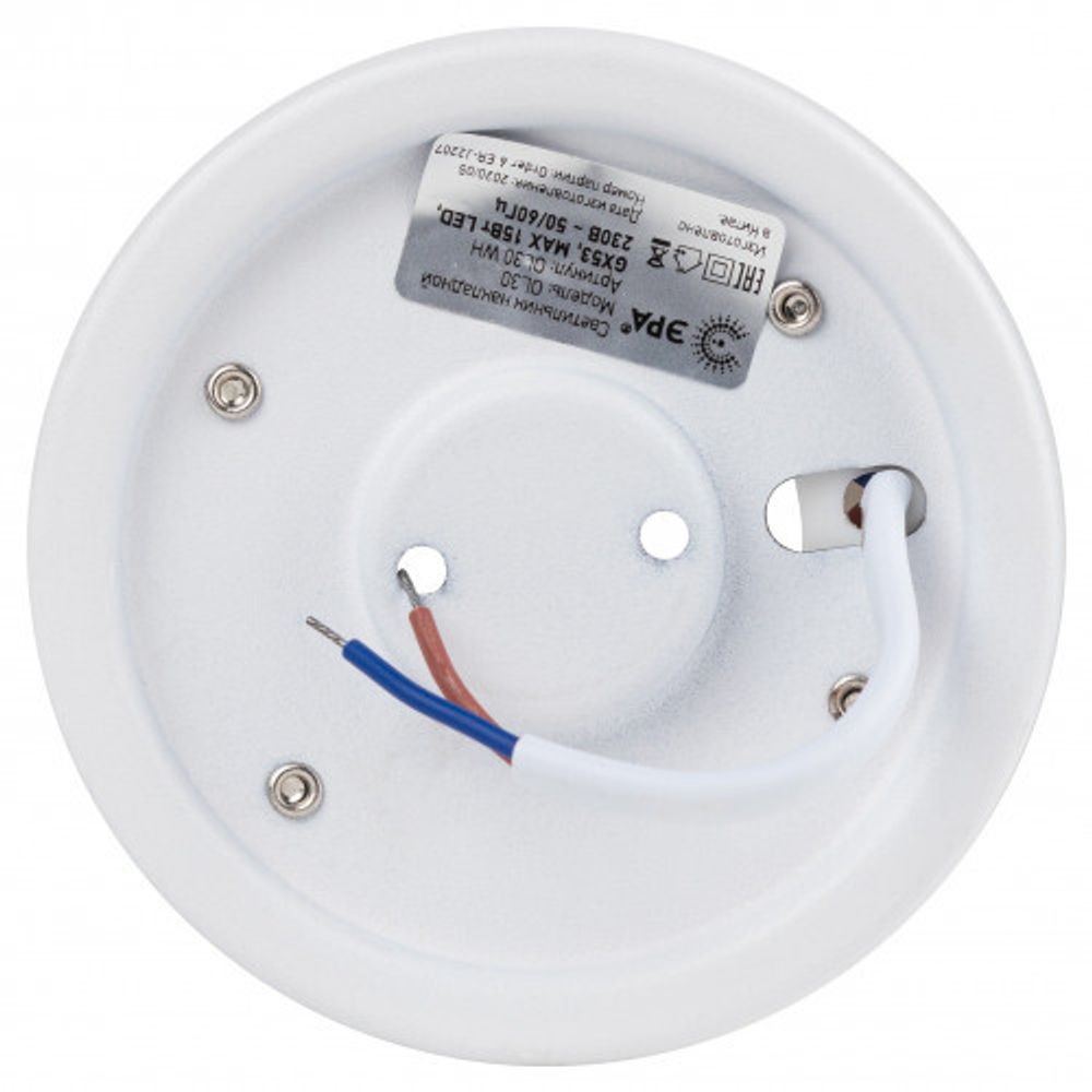 Светильник настенно-потолочный спот ЭРА OL30 WH GX53 белый