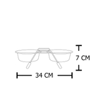 Набор "efox" из 2 мисок на подставке из нержавеющей стали.