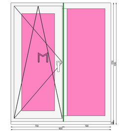 Пластиковое окно 1250 х 1050 ТермА Эко + Москитная сетка