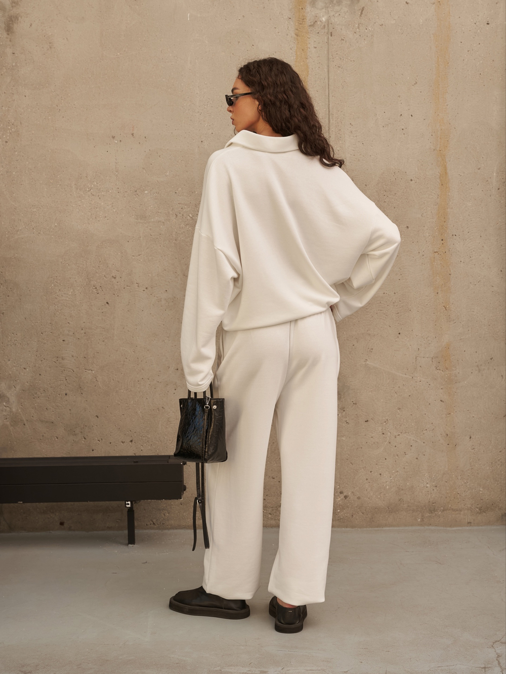 костюм трикотажный из футера с поло