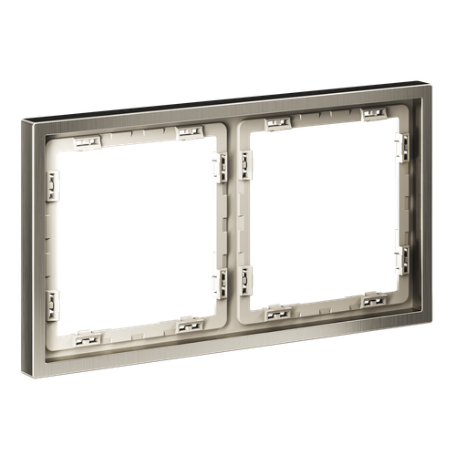 Рамка металлическая на 2 поста, S70 Metal (никель)