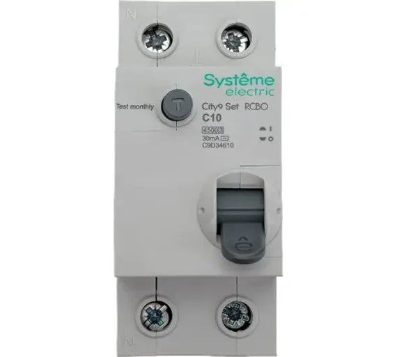 Автомат дифференциального тока Systeme Electric City9 Set 2П 10А/30мА АС 2дин 38550