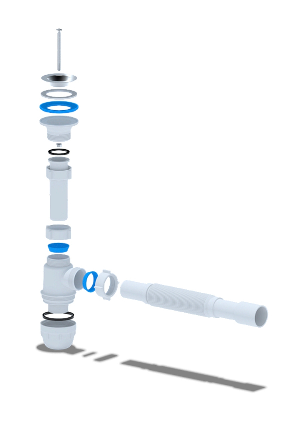Сифон д/умыв. BM1015 (1 1/4"*32) с гофрой 32х32/40 (АниПласт)