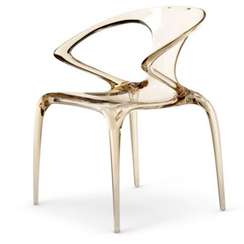 Стул Ava прозрачный янтарный