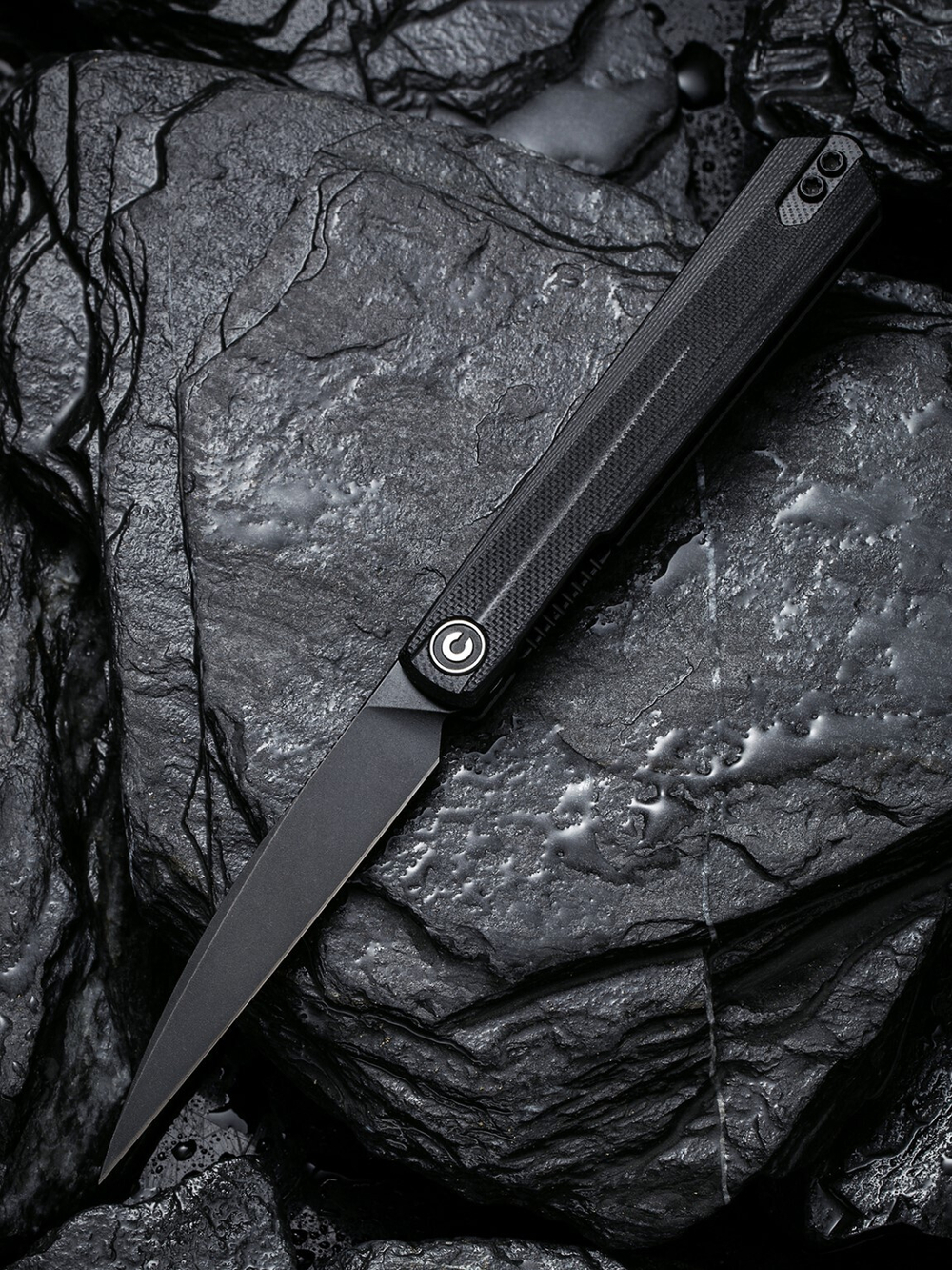 Складной нож CIVIVI Clavi сталь Nitro-V, рукоять с каменной отделкой G10 черная