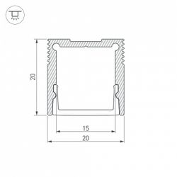 Профиль накладной Arlight SL-SLIM 047632