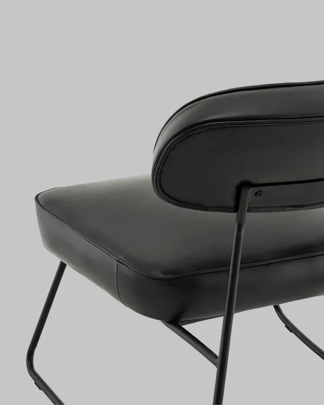 Лаунж-кресло Take, чёрная экокожа