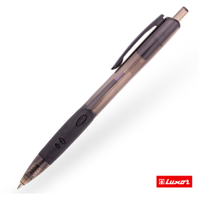 Ручка шариковая автоматическая Luxor "Micra" черная, 0,7мм, грип