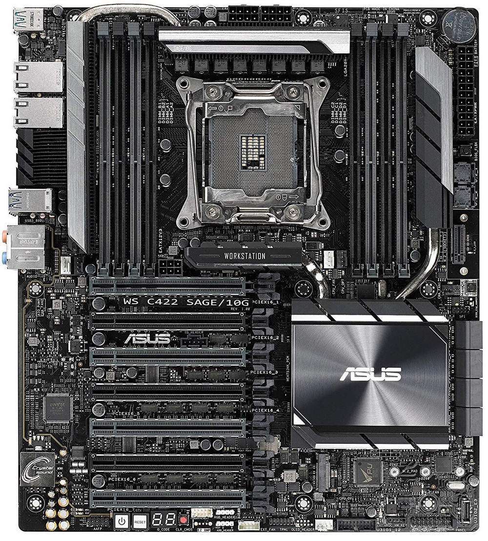 Материнская плата E-ATX ASUS WS C422 SAGE/10G