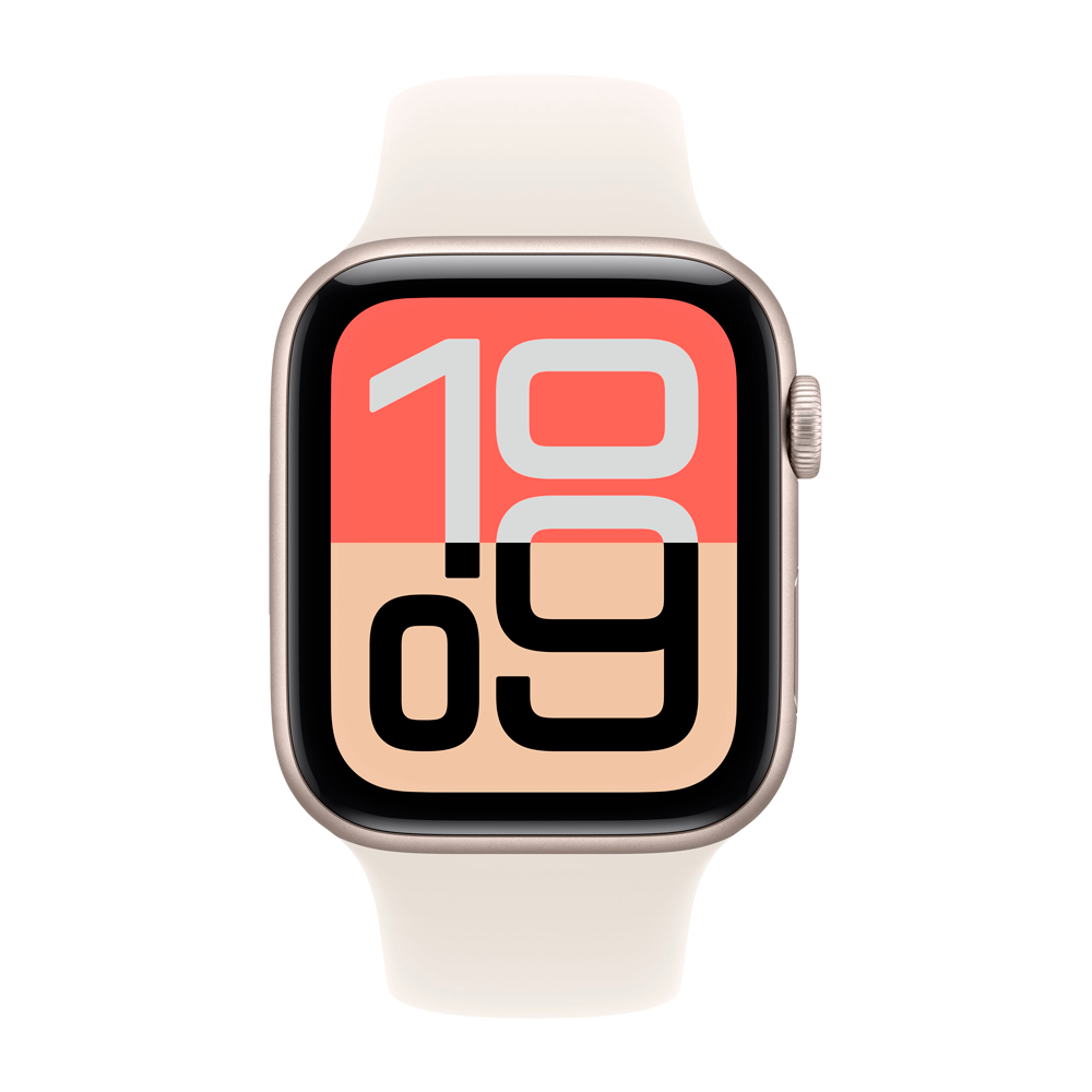 Умные часы Apple Watch SE 3 (2025) GPS, 44mm, Starlight Aluminium Case with Starlight Sport Band, M/L
