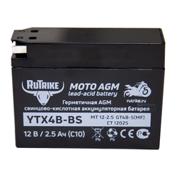 Аккумулятор Rutrike 12V/2,5Ah (YTX4B-BS)