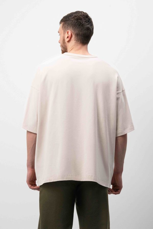 Футболка №4 Мужская Бежевая - фото 2