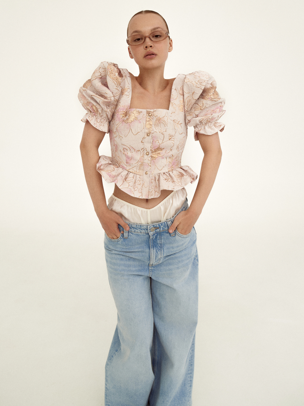 Pink orchid top