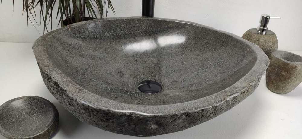 Раковина из речного камня RS6849 (60*52*15)