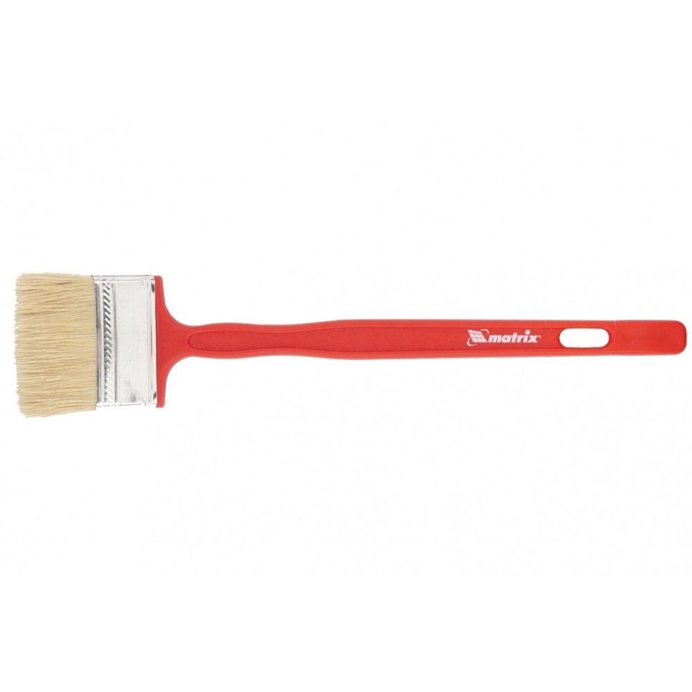 Кисть радиаторная для эмалей, 70х12 мм, натуральная щетина, пластиковая рукоятка// Matrix