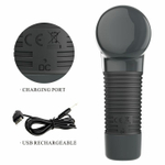 Темно-серый клиторальный вибромассажер Magic Gun - 19,9 см. (Цвет: темно-серый)