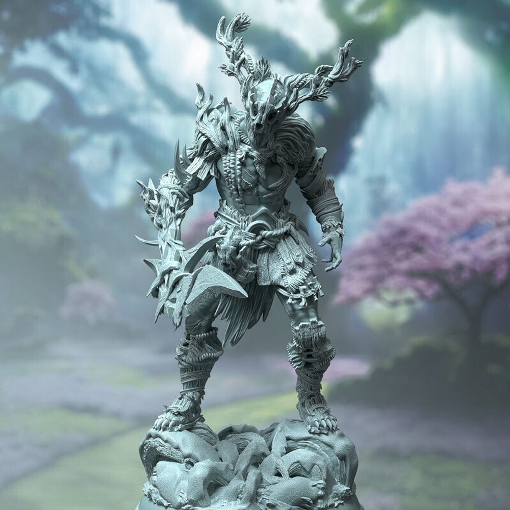 Человек Друид Шаман миниатюра для dnd, днд, pathfinder, фентези, Настольная игра, НРИ, Варгейм, РПГ