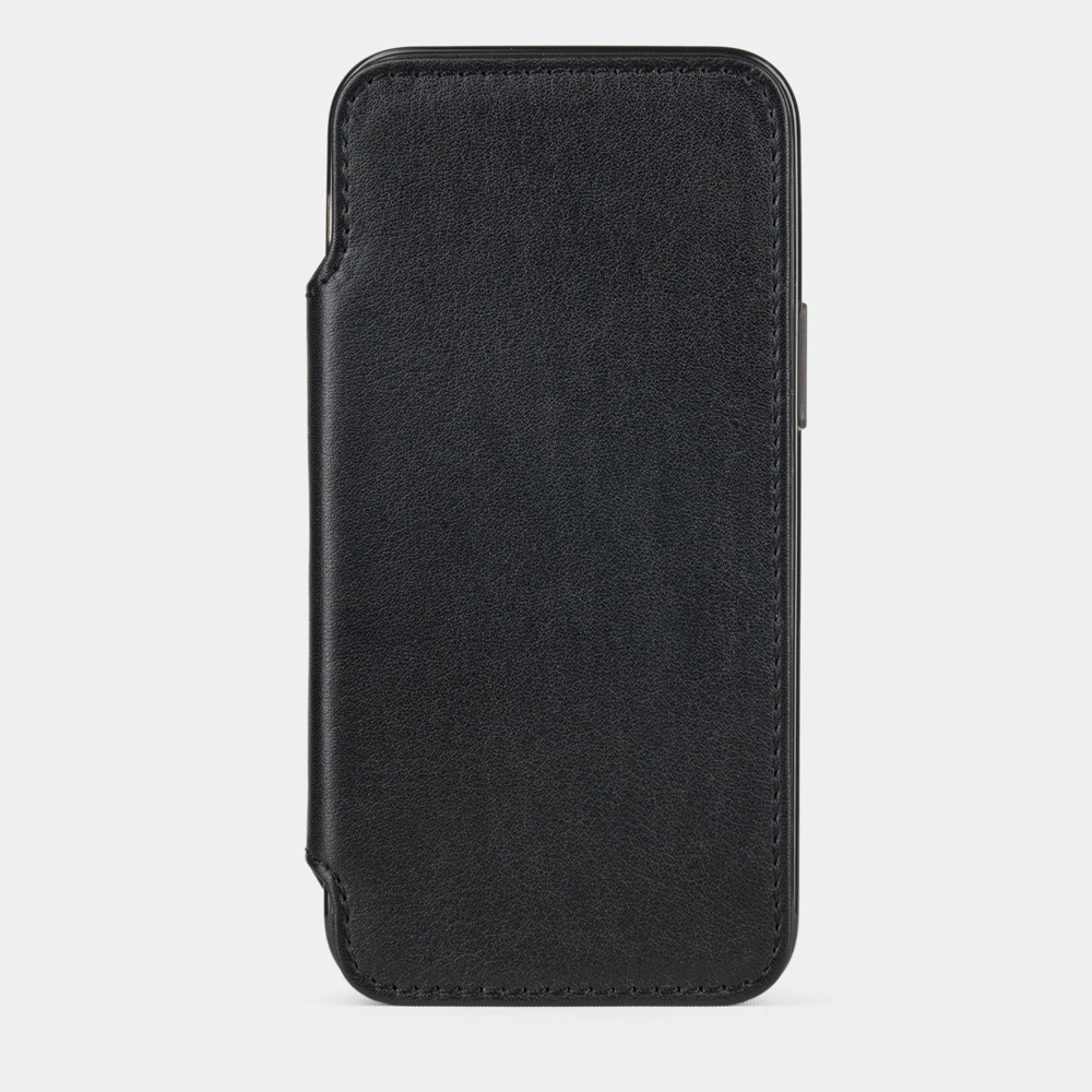 Чехол кожаный Benoit для iPhone 12 Mini черного цвета