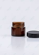 Баночка 100мл. темное стекло с металл. крышкой в комплекте