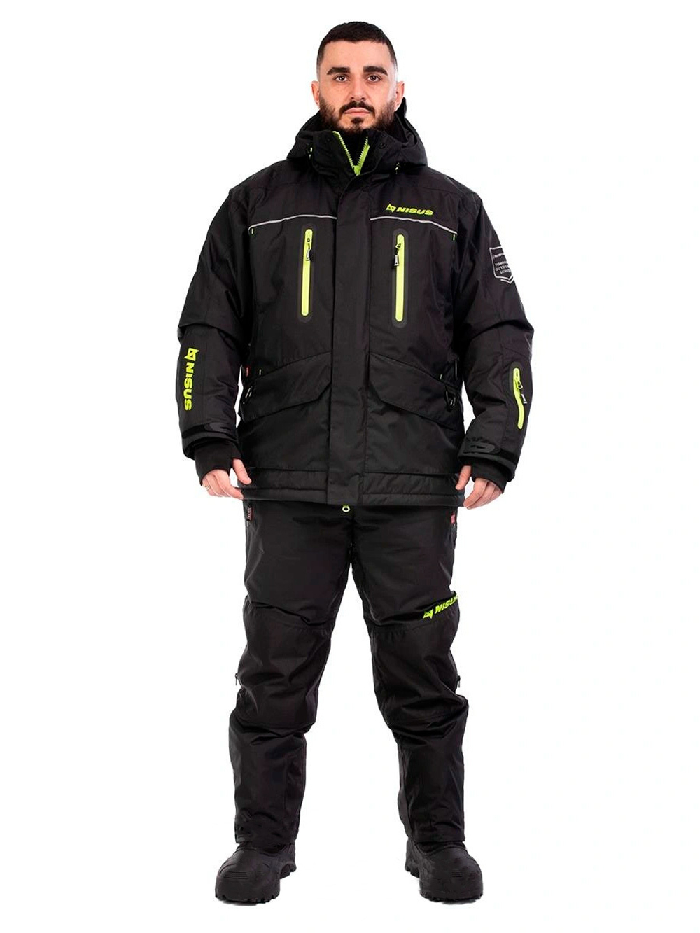 Костюм утепленный Nisus LEADER, 15/15 К, цвет черный, Шелтер, размер S (T-N-LB-S-46/176)