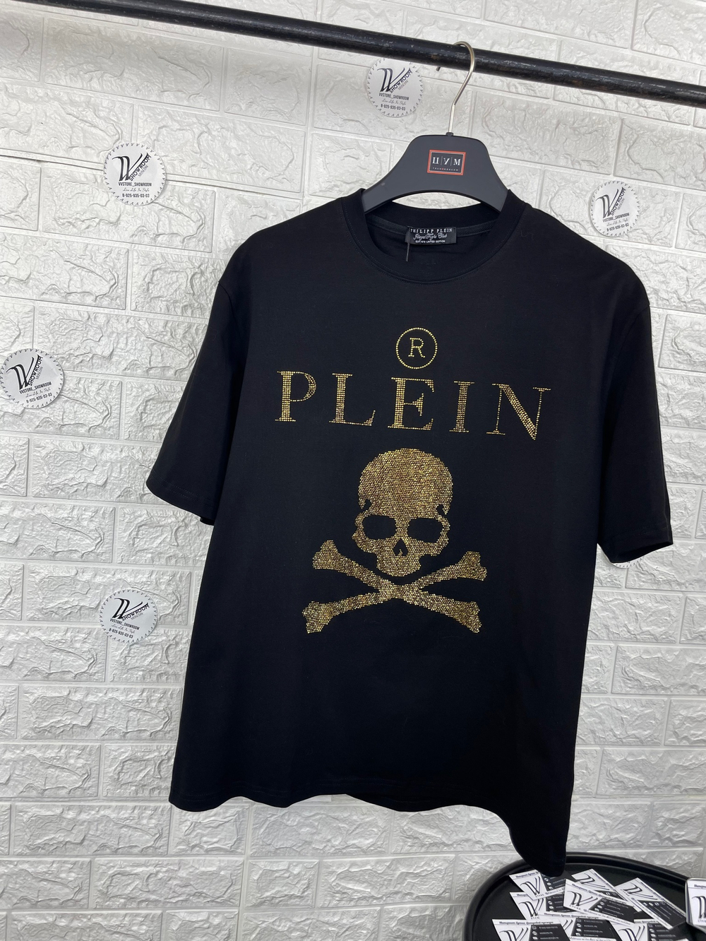 Футболка Philipp Plein Crystal Skull Gold