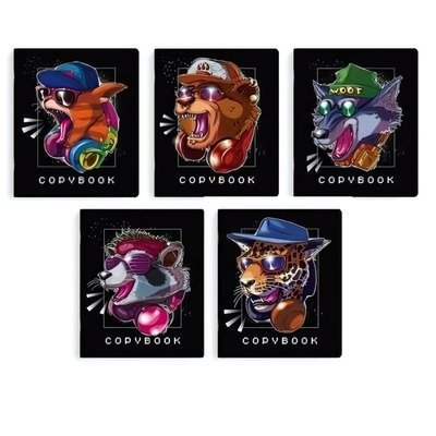 Тетрадь А5 48л. клетка, на скобе "На стиле" в ассортименте (Феникс+)