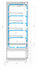 Открытая витрина Carboma Cube 2 FC20-07 VM 2,5-2 (0430)