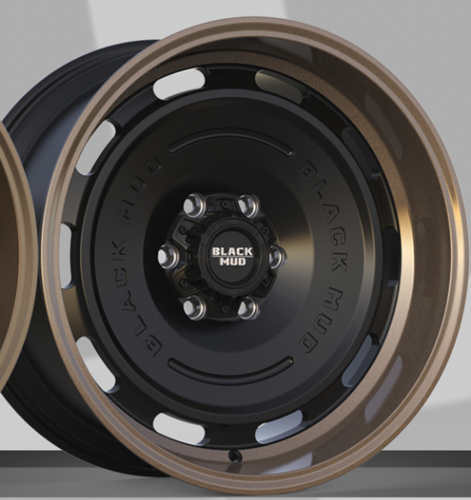 Диск колесный, кованый rt560N R17 8,0 ЕТ0 Black Mud Wheels Matte Black W Dark Tint Lip